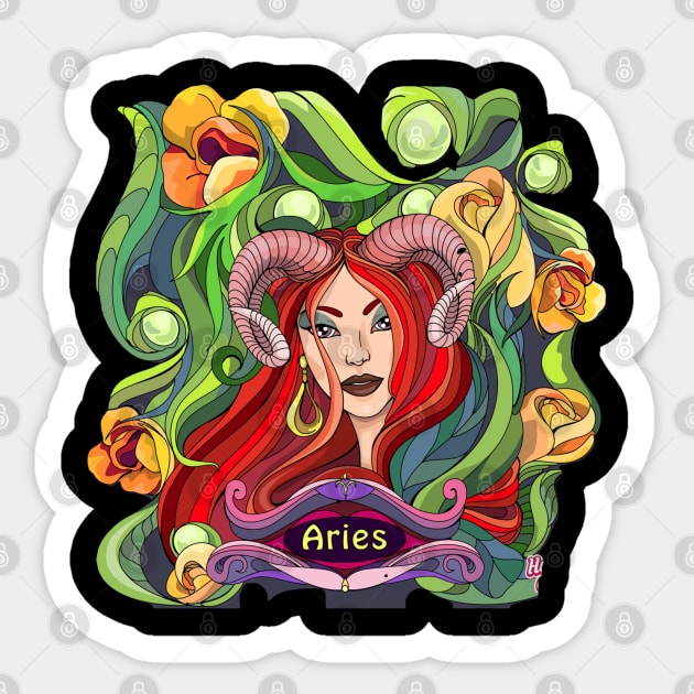 Aries birthday tees Sticker by Zodiac_Gems_Clothing82